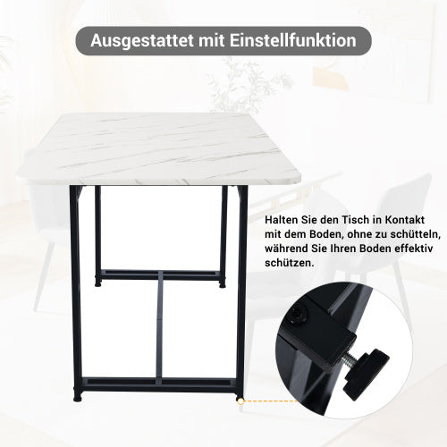 Metallrahmen rechteckiger Esstisch Moderner Küchentisch