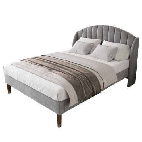 Polsterbett 160*200 mit Lattenrost und Kopfteil, Jugendbett, für Erwachsene & Jugendliche