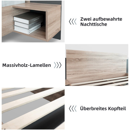 Doppelbett-Holzbett