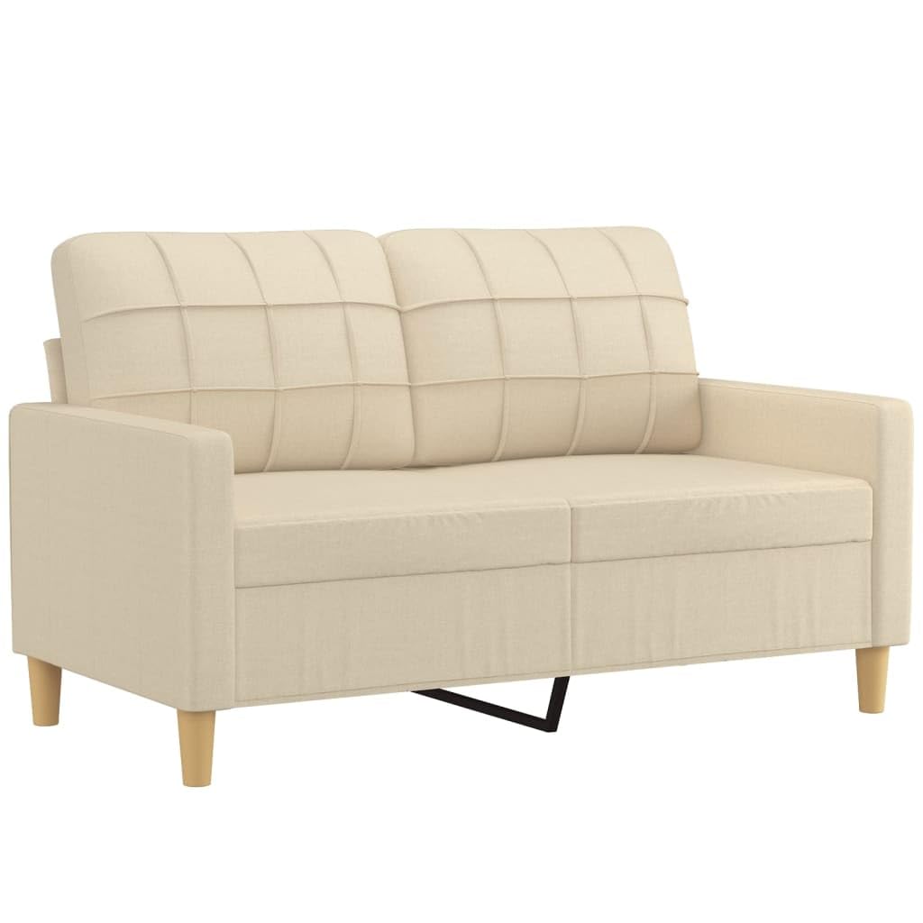 Sofa-Set 3-teilig mit Armchair, Couch mit Kissen, Wohnzimmer-Sofa mit Armlehnen, Sofaset, Designer-Sofa, Sitzmöbel, Polstermöbel, Hellgraues Stoffdesign