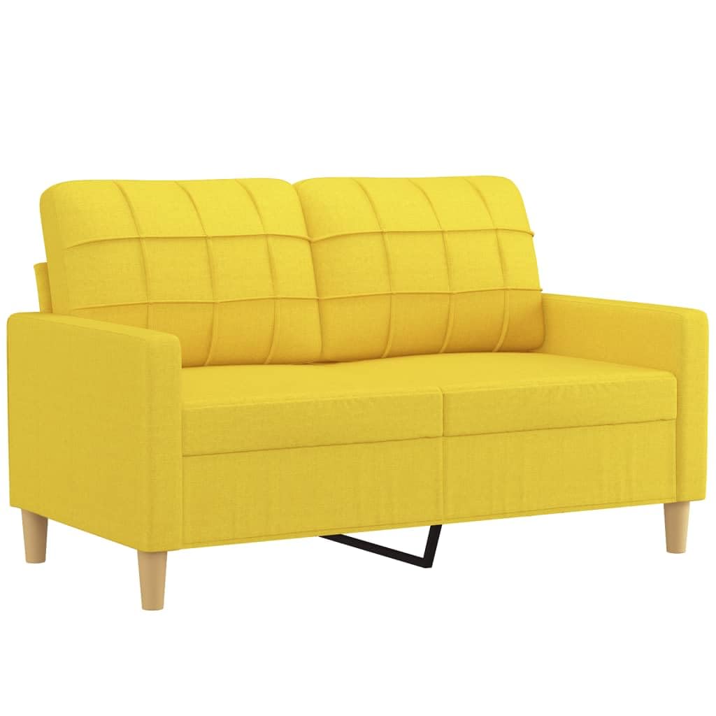 Sofa-Set 3-teilig mit Armchair, Couch mit Kissen, Wohnzimmer-Sofa mit Armlehnen, Sofaset, Designer-Sofa, Sitzmöbel, Polstermöbel, Hellgraues Stoffdesign