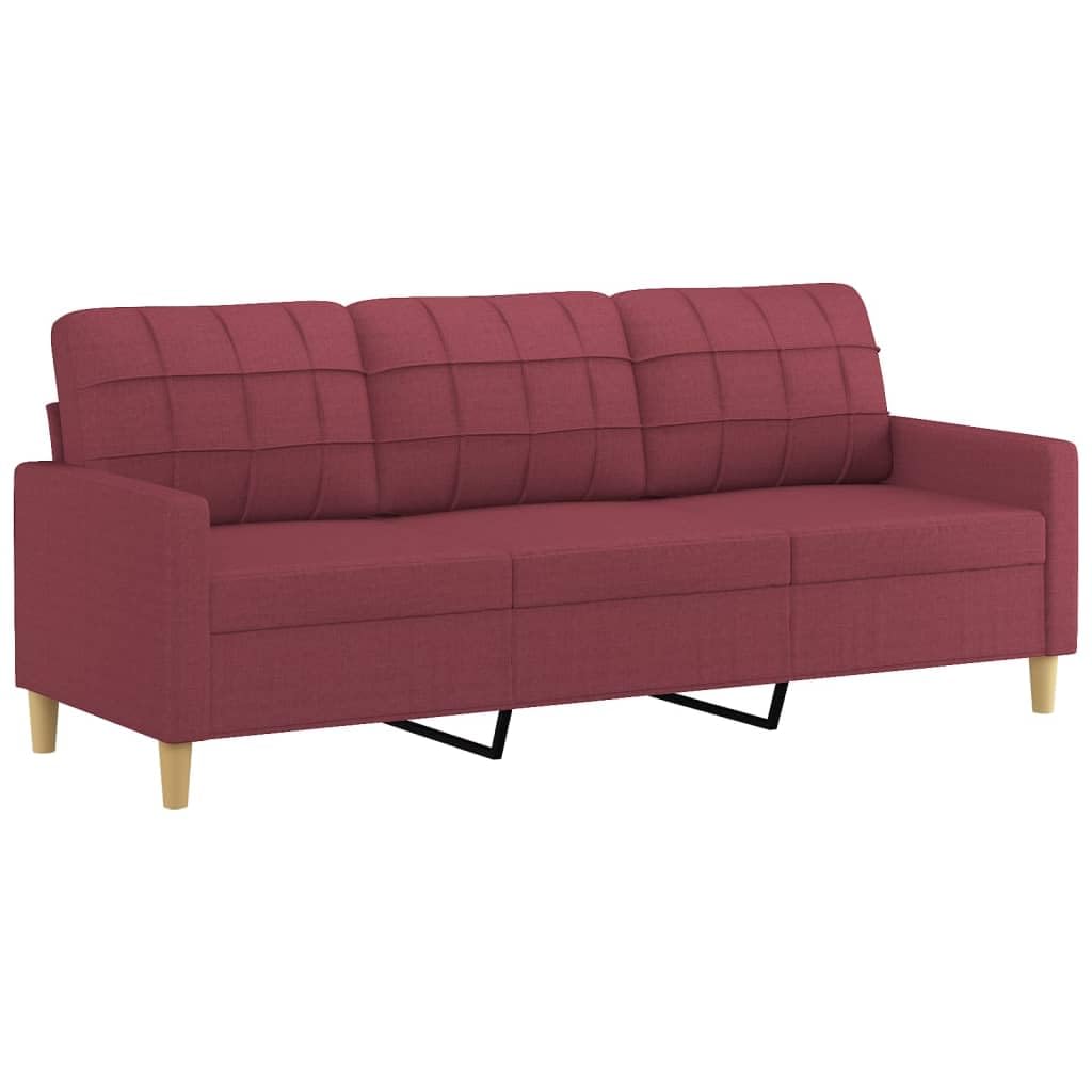 Sofa-Set 3-teilig mit Armchair, Couch mit Kissen, Wohnzimmer-Sofa mit Armlehnen, Sofaset, Designer-Sofa, Sitzmöbel, Polstermöbel, Hellgraues Stoffdesign