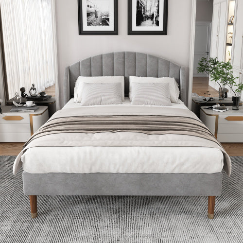 Polsterbett 160*200 mit Lattenrost und Kopfteil, Jugendbett, für Erwachsene & Jugendliche