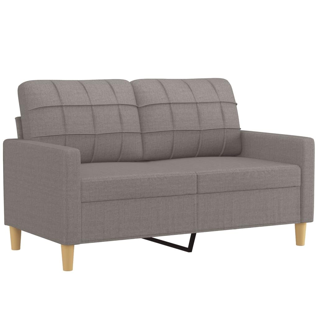 Sofa-Set 3-teilig mit Armchair, Couch mit Kissen, Wohnzimmer-Sofa mit Armlehnen, Sofaset, Designer-Sofa, Sitzmöbel, Polstermöbel, Hellgraues Stoffdesign