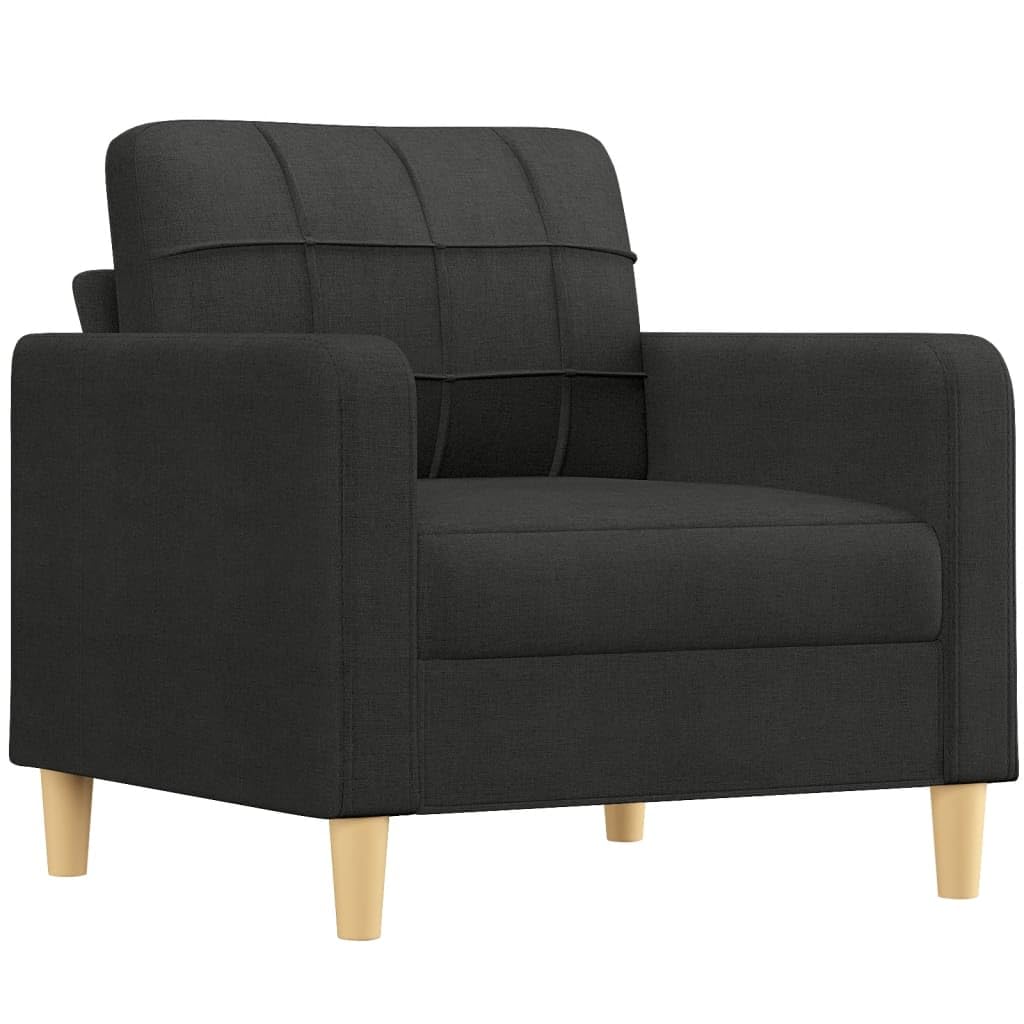 Sofa-Set 3-teilig mit Armchair, Couch mit Kissen, Wohnzimmer-Sofa mit Armlehnen, Sofaset, Designer-Sofa, Sitzmöbel, Polstermöbel, Hellgraues Stoffdesign