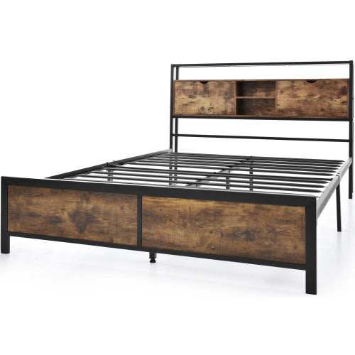 Doppelbett Aus Metall Und Holz