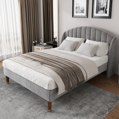 Polsterbett 160*200 mit Lattenrost und Kopfteil, Jugendbett, für Erwachsene & Jugendliche