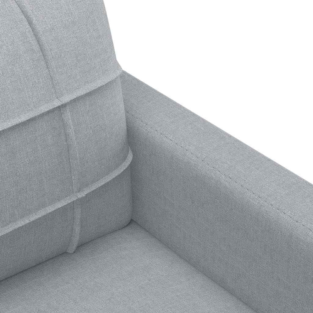 Sofa-Set 3-teilig mit Armchair, Couch mit Kissen, Wohnzimmer-Sofa mit Armlehnen, Sofaset, Designer-Sofa, Sitzmöbel, Polstermöbel, Hellgraues Stoffdesign