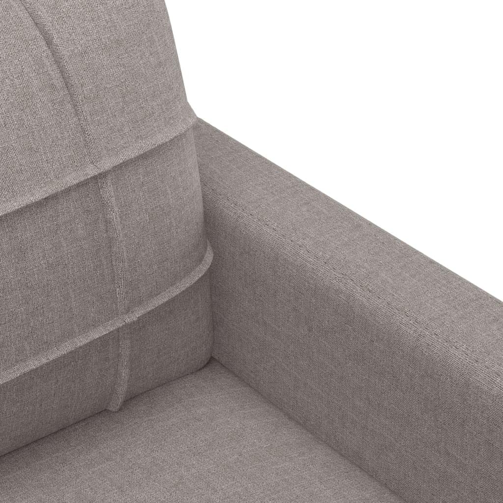 Sofa-Set 3-teilig mit Armchair, Couch mit Kissen, Wohnzimmer-Sofa mit Armlehnen, Sofaset, Designer-Sofa, Sitzmöbel, Polstermöbel, Hellgraues Stoffdesign