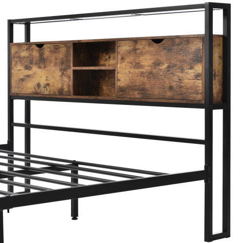 Doppelbett Aus Metall Und Holz