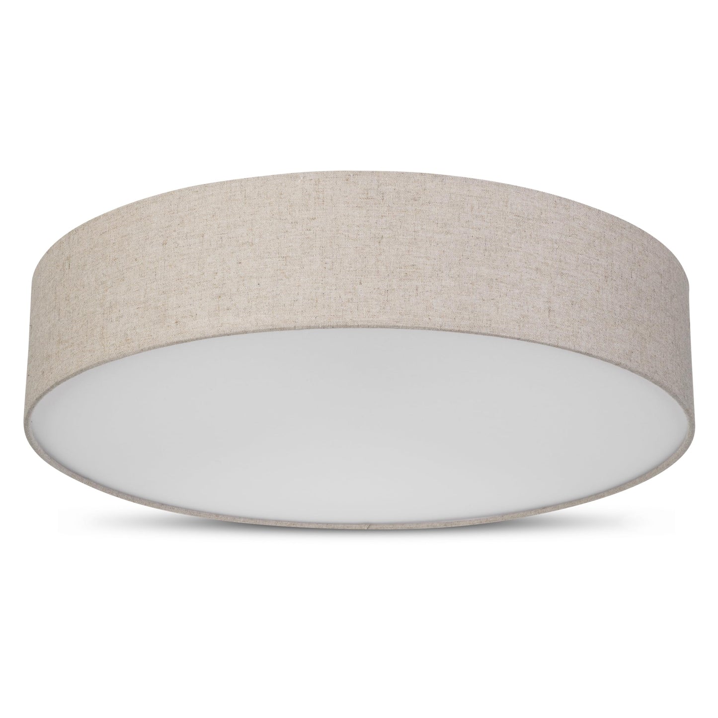 REV LED Deckenleuchte - Deckenlampe Schlafzimmer, Wohnzimmer & Küche rund 30cm mit Stoff-Lampenschirm im Vintage-Look, taupe
