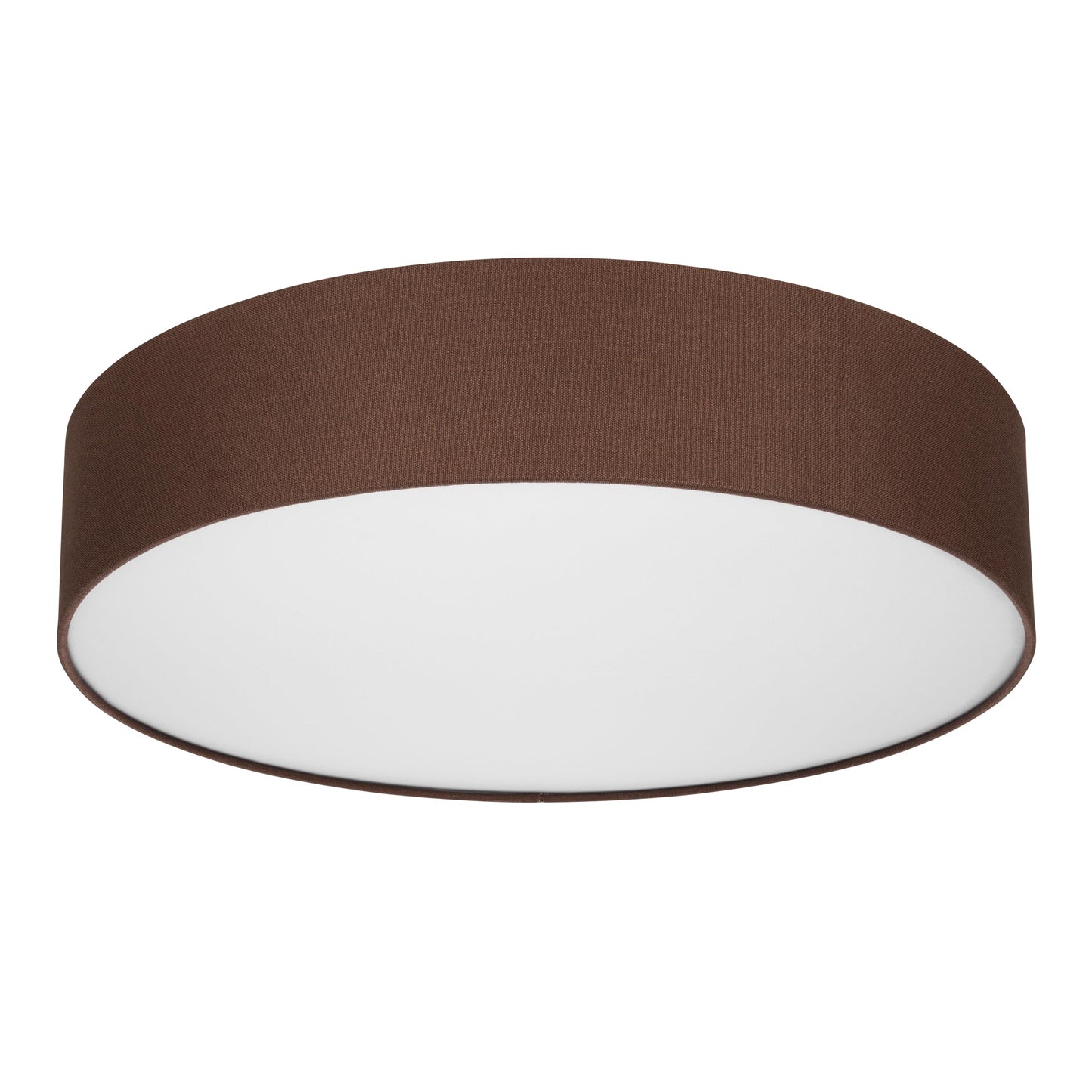 REV LED Deckenleuchte - Deckenlampe Schlafzimmer, Wohnzimmer & Küche rund 30cm mit Stoff-Lampenschirm im Vintage-Look, taupe