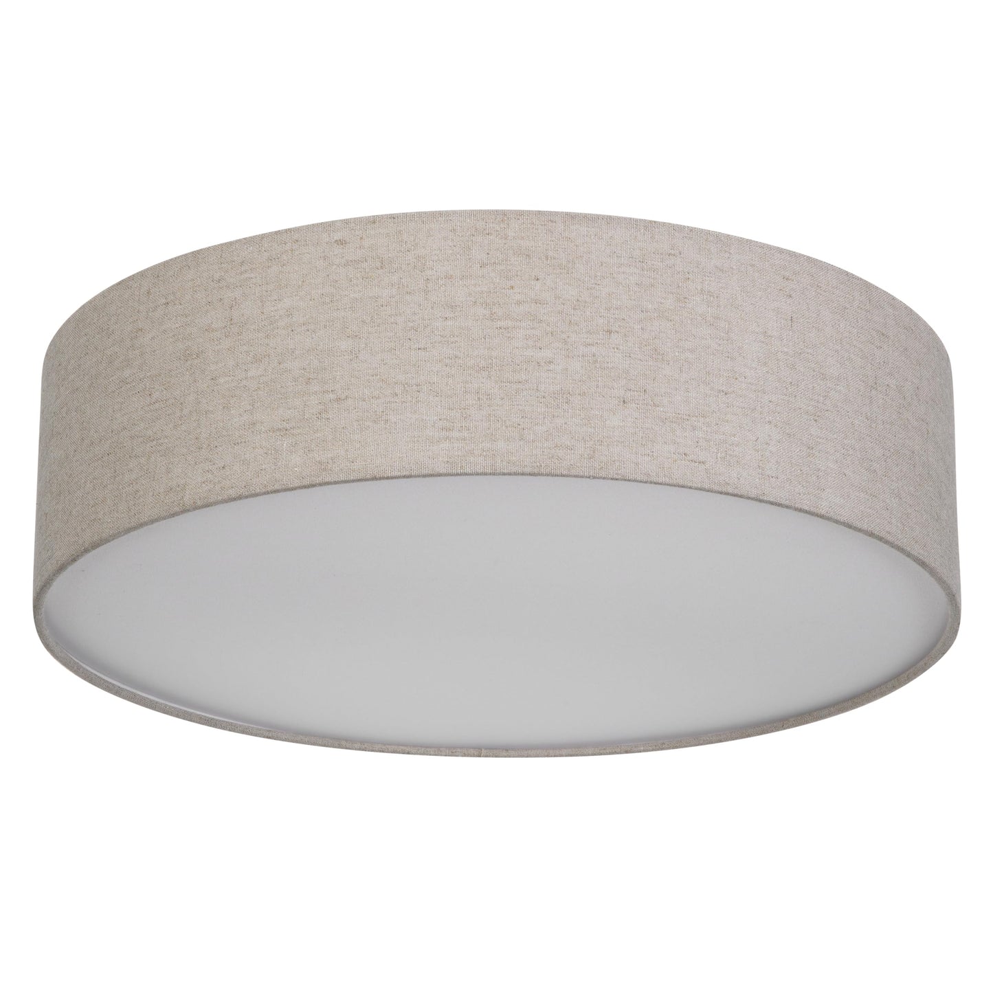 REV LED Deckenleuchte - Deckenlampe Schlafzimmer, Wohnzimmer & Küche rund 30cm mit Stoff-Lampenschirm im Vintage-Look, taupe