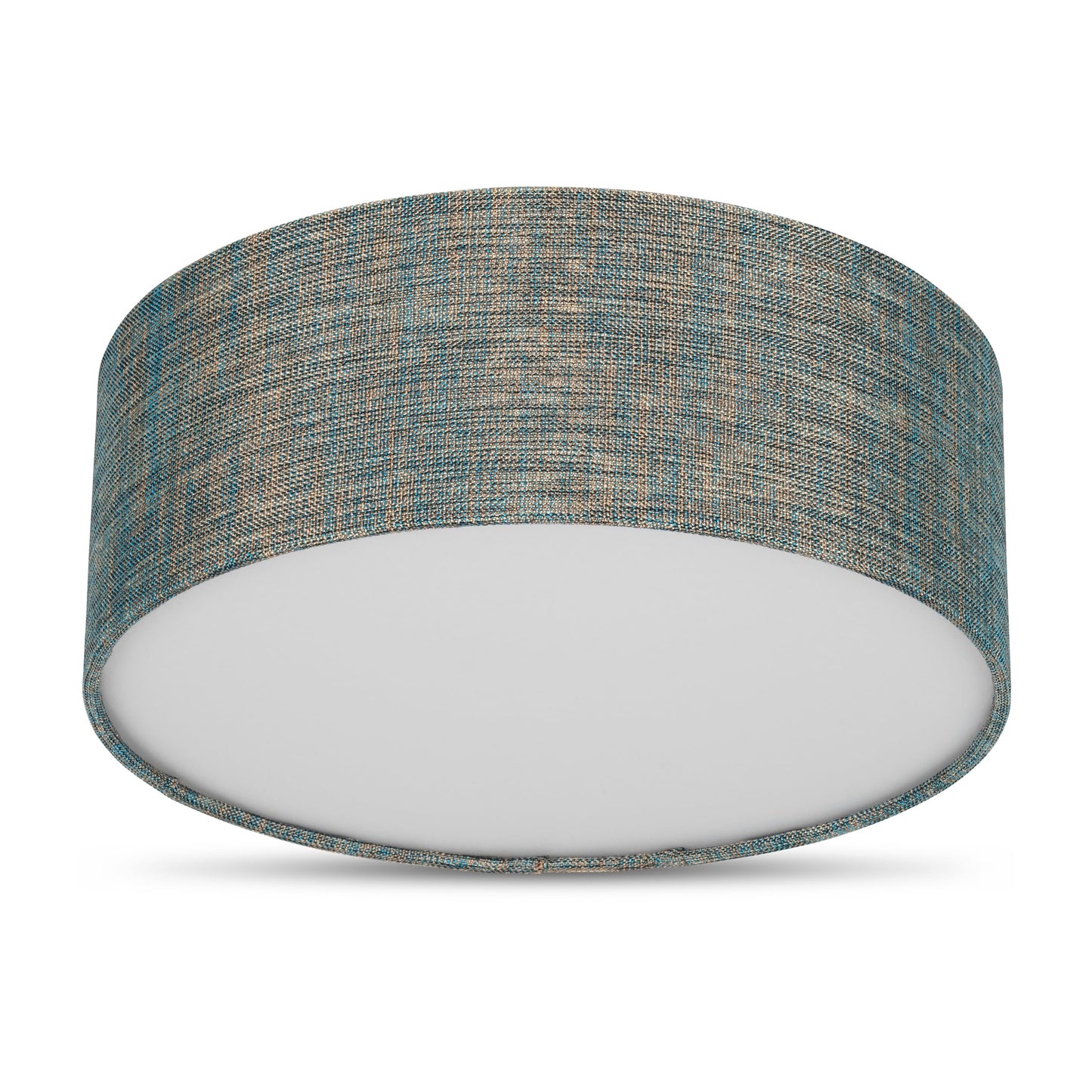 REV LED Deckenleuchte - Deckenlampe Schlafzimmer, Wohnzimmer & Küche rund 30cm mit Stoff-Lampenschirm im Vintage-Look, taupe