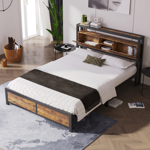 Doppelbett Aus Metall Und Holz