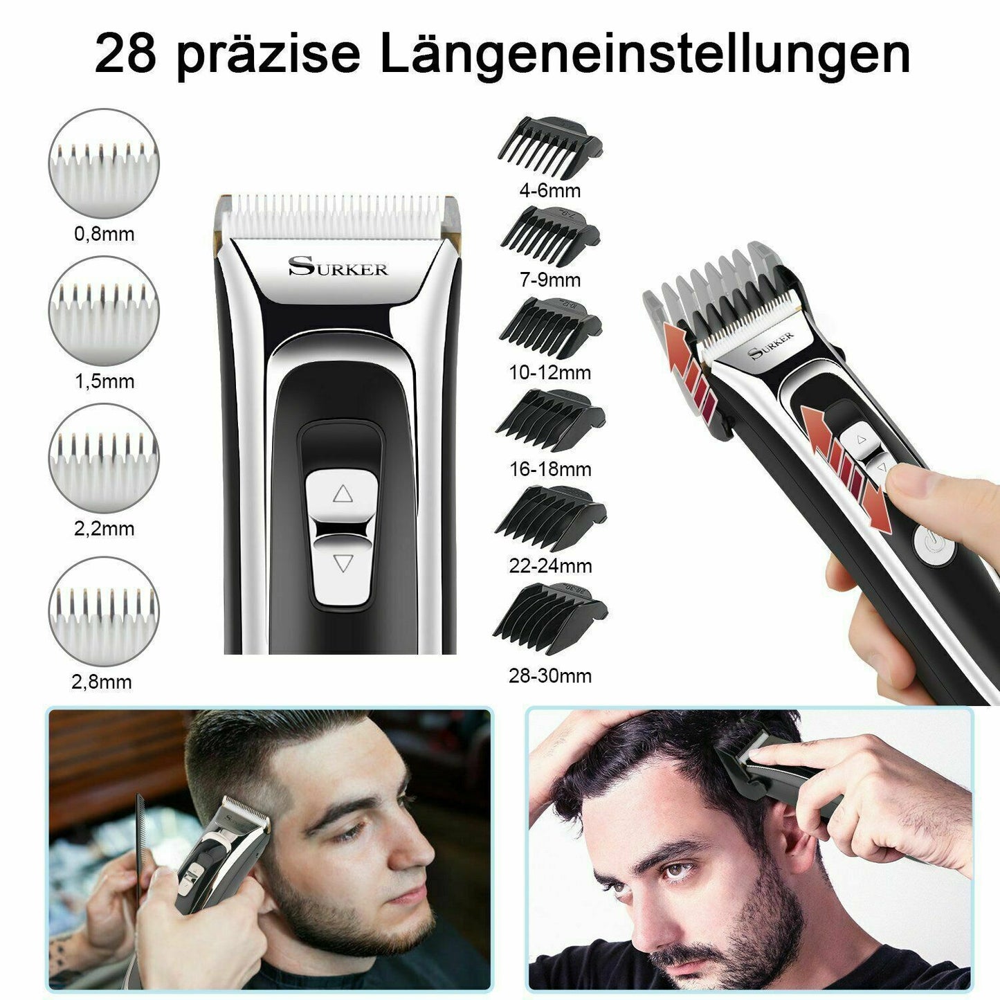 Keramik Profi Haarschneidemaschine Bartschneider Trimmer Rasierer Led Display DE