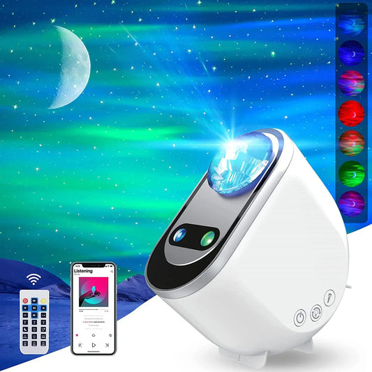 Aurora Borealis Starlight Projektoren, LED-Galaxie-Sternen-Atmosphären-Nachtlichter, Galaxy Night Light für Zuhause, Schlafzimmer, Himmel-Mond-Lampe, Raumdekoration, Geschenk