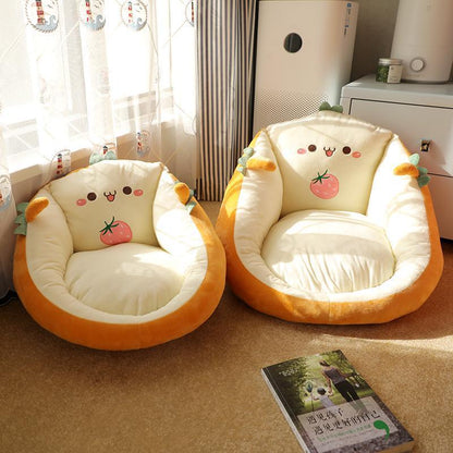 Bequemer Sitzhocker für faule Menschen – Tatami-Futon auf dem Boden