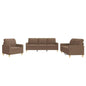 Sofa-Set 3-teilig mit Armchair, Couch mit Kissen, Wohnzimmer-Sofa mit Armlehnen, Sofaset, Designer-Sofa, Sitzmöbel, Polstermöbel, Hellgraues Stoffdesign