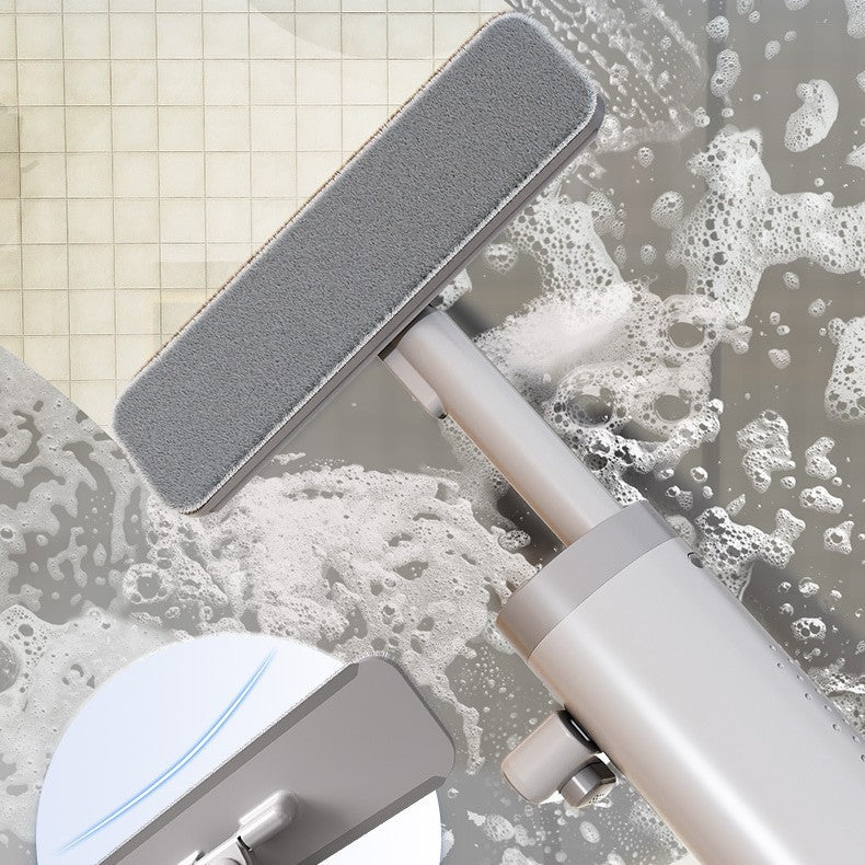 Drehbarer Selbst-Auspress-Mini-Mopp mit Spaltbürste – Handwäschefrei, Flacher Auspressmopp mit 2 wiederverwendbaren Mikrofasertüchern, Mikrofasermopp für nassen und trockenen Einsatz. Selbstwringender Flachmopp zur Bodenreinigung.