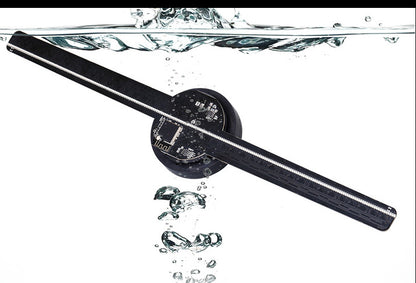 Aufgerüstete Naked Eye 3D-Hologramm-Werbemaschine mit Ventilatorbildschirm, unterstützt Bilder, Videos, Speicher, Bar- und Party-Werbeanzeigen Display