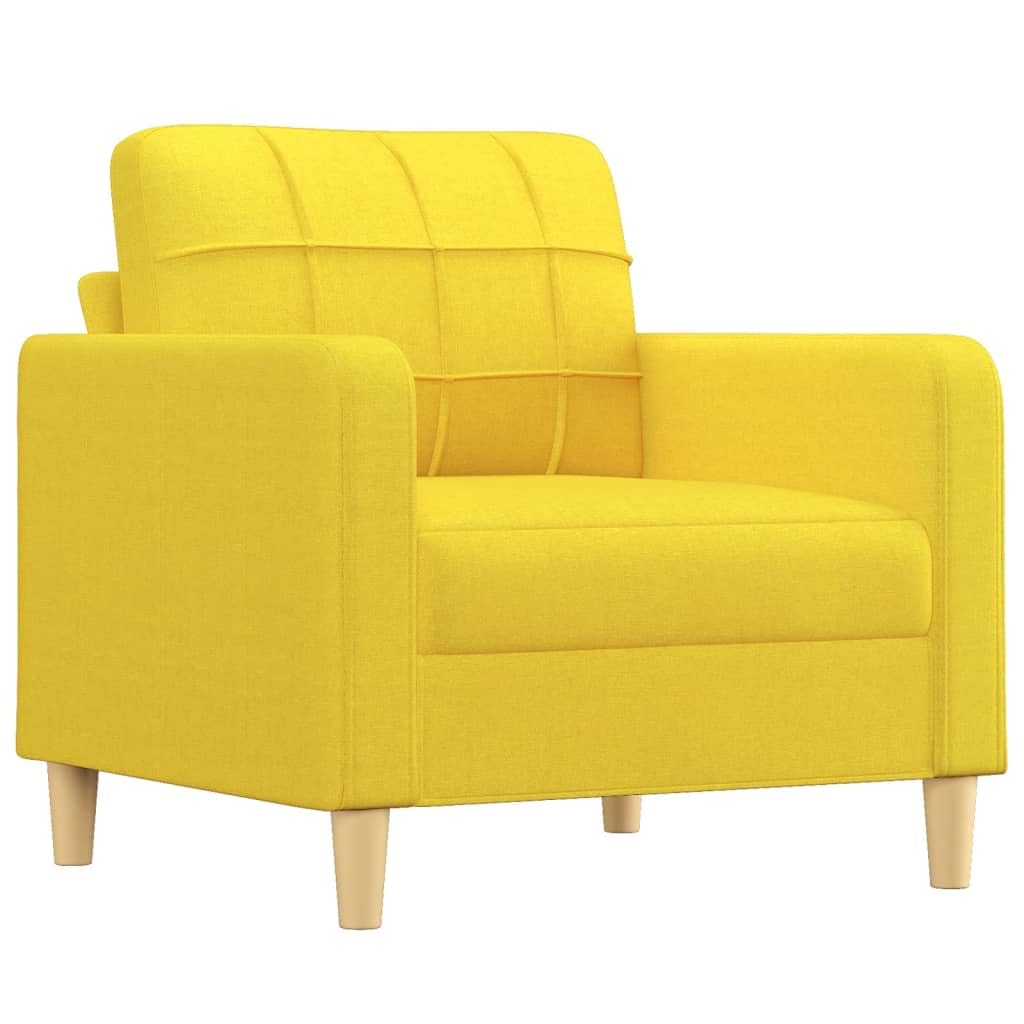 Sofa-Set 3-teilig mit Armchair, Couch mit Kissen, Wohnzimmer-Sofa mit Armlehnen, Sofaset, Designer-Sofa, Sitzmöbel, Polstermöbel, Hellgraues Stoffdesign