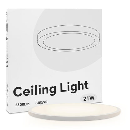 LED-Deckenlampe, moderne Deckenleuchte, dimmbar mit Fernbedienung, Wohnzimmer, schwarze und weiße Schlafzimmerlampe, rund, Wohnzimmerlampe mit Speicherfunktion, geeignet für Wohnzimmer, Schlafzimmer, Büro