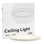 LED-Deckenlampe, moderne Deckenleuchte, dimmbar mit Fernbedienung, Wohnzimmer, schwarze und weiße Schlafzimmerlampe, rund, Wohnzimmerlampe mit Speicherfunktion, geeignet für Wohnzimmer, Schlafzimmer, Büro