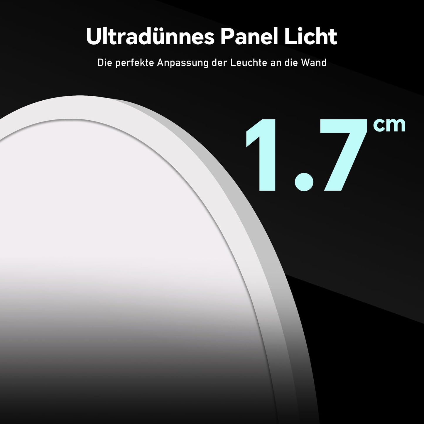 LED-Deckenlampe, moderne Deckenleuchte, dimmbar mit Fernbedienung, Wohnzimmer, schwarze und weiße Schlafzimmerlampe, rund, Wohnzimmerlampe mit Speicherfunktion, geeignet für Wohnzimmer, Schlafzimmer, Büro