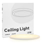 LED-Deckenlampe, moderne Deckenleuchte, dimmbar mit Fernbedienung, Wohnzimmer, schwarze und weiße Schlafzimmerlampe, rund, Wohnzimmerlampe mit Speicherfunktion, geeignet für Wohnzimmer, Schlafzimmer, Büro