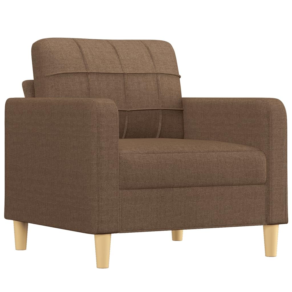 Sofa-Set 3-teilig mit Armchair, Couch mit Kissen, Wohnzimmer-Sofa mit Armlehnen, Sofaset, Designer-Sofa, Sitzmöbel, Polstermöbel, Hellgraues Stoffdesign