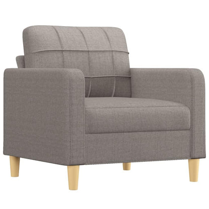 Sofa-Set 3-teilig mit Armchair, Couch mit Kissen, Wohnzimmer-Sofa mit Armlehnen, Sofaset, Designer-Sofa, Sitzmöbel, Polstermöbel, Hellgraues Stoffdesign