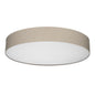 REV LED Deckenleuchte - Deckenlampe Schlafzimmer, Wohnzimmer & Küche rund 30cm mit Stoff-Lampenschirm im Vintage-Look, taupe
