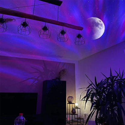 Aurora Borealis Starlight Projektoren, LED-Galaxie-Sternen-Atmosphären-Nachtlichter, Galaxy Night Light für Zuhause, Schlafzimmer, Himmel-Mond-Lampe, Raumdekoration, Geschenk