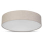 REV LED Deckenleuchte - Deckenlampe Schlafzimmer, Wohnzimmer & Küche rund 30cm mit Stoff-Lampenschirm im Vintage-Look, taupe