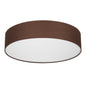 REV LED Deckenleuchte - Deckenlampe Schlafzimmer, Wohnzimmer & Küche rund 30cm mit Stoff-Lampenschirm im Vintage-Look, taupe