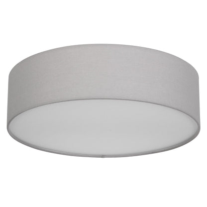 REV LED Deckenleuchte - Deckenlampe Schlafzimmer, Wohnzimmer & Küche rund 30cm mit Stoff-Lampenschirm im Vintage-Look, taupe
