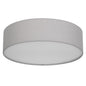 REV LED Deckenleuchte - Deckenlampe Schlafzimmer, Wohnzimmer & Küche rund 30cm mit Stoff-Lampenschirm im Vintage-Look, taupe
