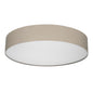 REV LED Deckenleuchte - Deckenlampe Schlafzimmer, Wohnzimmer & Küche rund 30cm mit Stoff-Lampenschirm im Vintage-Look, taupe