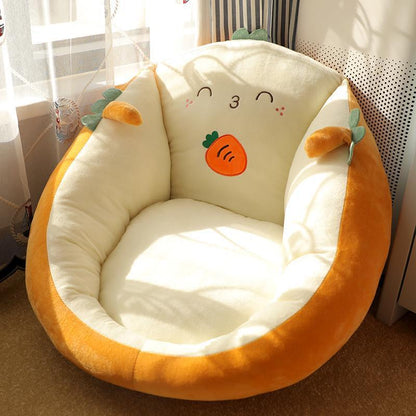 Bequemer Sitzhocker für faule Menschen – Tatami-Futon auf dem Boden