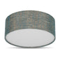 REV LED Deckenleuchte - Deckenlampe Schlafzimmer, Wohnzimmer & Küche rund 30cm mit Stoff-Lampenschirm im Vintage-Look, taupe