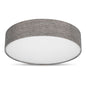 REV LED Deckenleuchte - Deckenlampe Schlafzimmer, Wohnzimmer & Küche rund 30cm mit Stoff-Lampenschirm im Vintage-Look, taupe