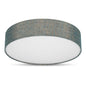 REV LED Deckenleuchte - Deckenlampe Schlafzimmer, Wohnzimmer & Küche rund 30cm mit Stoff-Lampenschirm im Vintage-Look, taupe