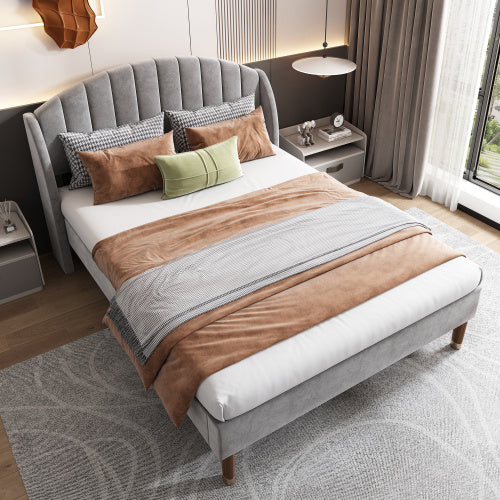 Polsterbett 160*200 mit Lattenrost und Kopfteil, Jugendbett, für Erwachsene & Jugendliche