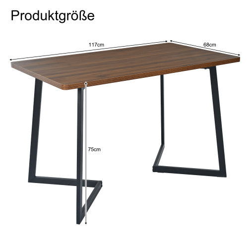 Rechteckiger Esstisch Mit Metallrahmen
