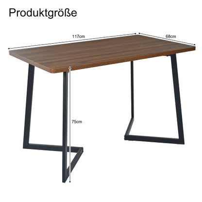 Rechteckiger Esstisch Mit Metallrahmen
